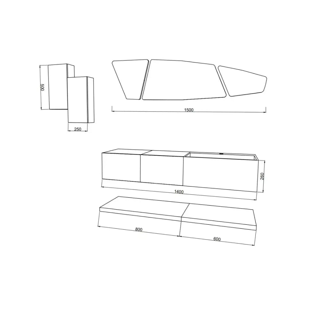 Meuble de salle de bain suspendu 140 cm design blanc et bois miel
