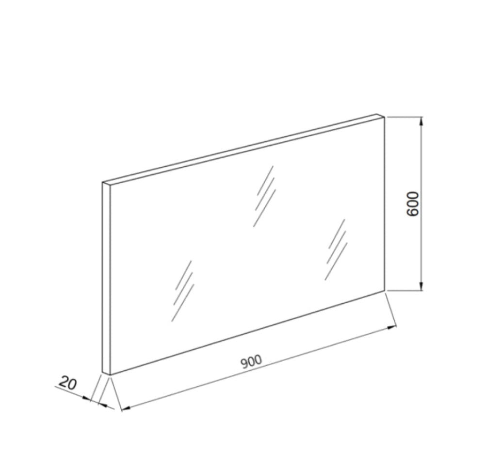Meuble de salle de bain suspendu chêne Well 90 cm avec lavabo et miroir