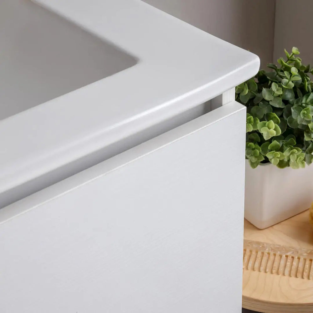 Meuble double vasque suspendu 120 cm blanc moderne