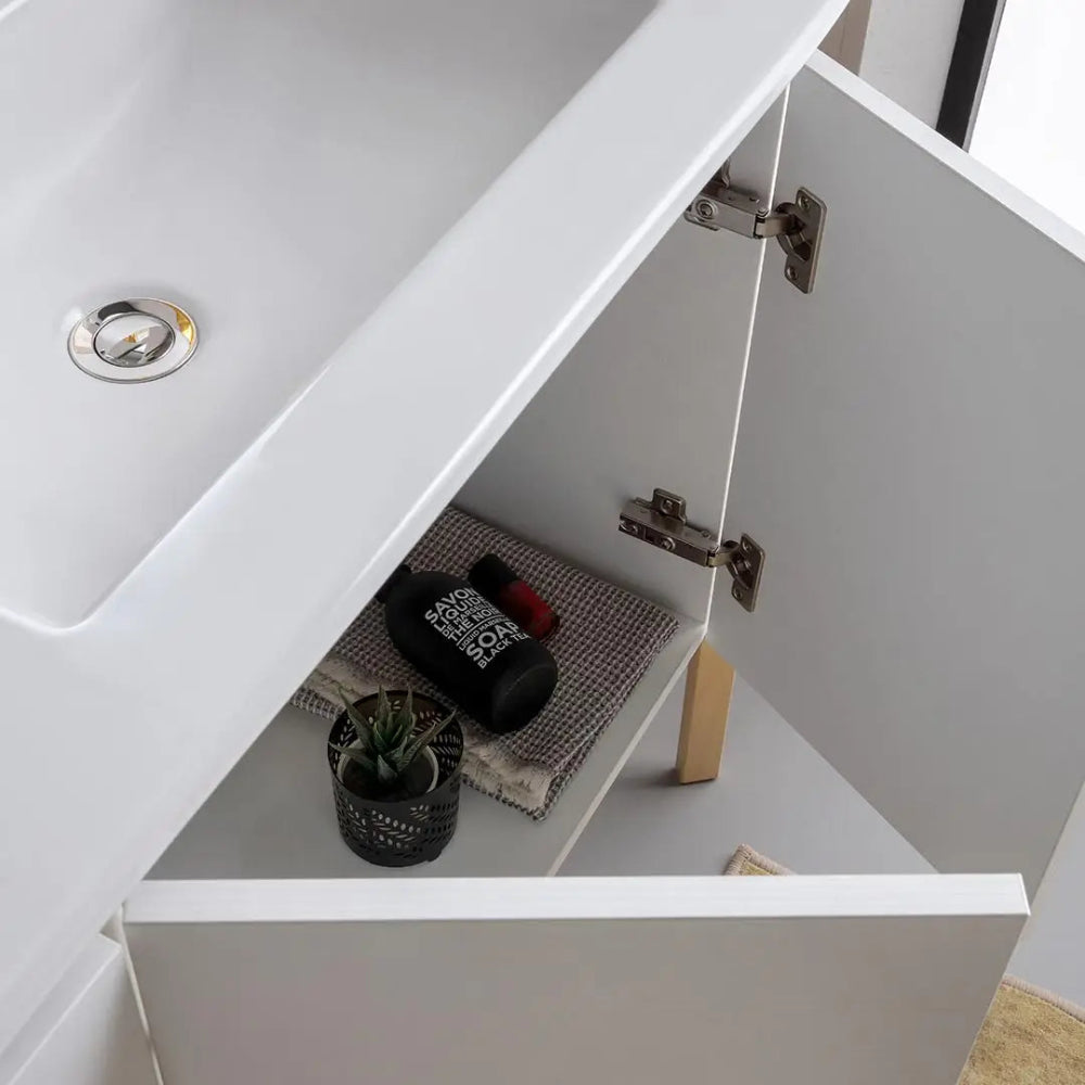 Meuble double vasque suspendu 120 cm blanc moderne
