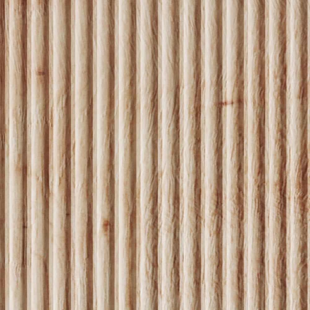 Meuble vasque 100 cm façade cannelée chêne, plan résine blanche